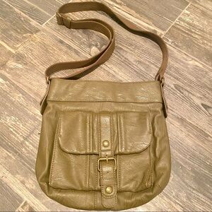 Ecco Moscow genuine leather hobo bag green